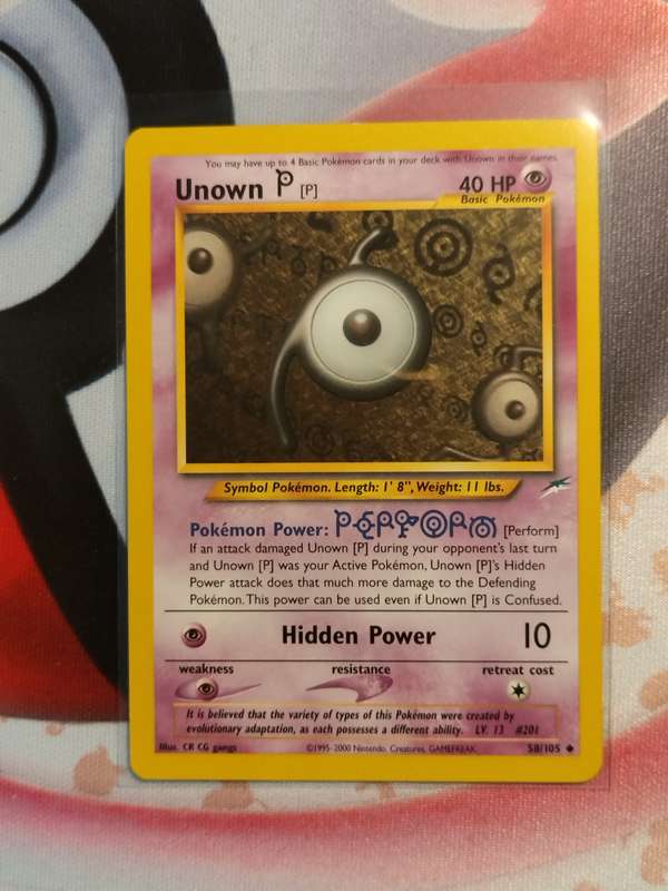 Pokemon Trading Card Game - Unown P #58 Pokemon Neo Destiny
