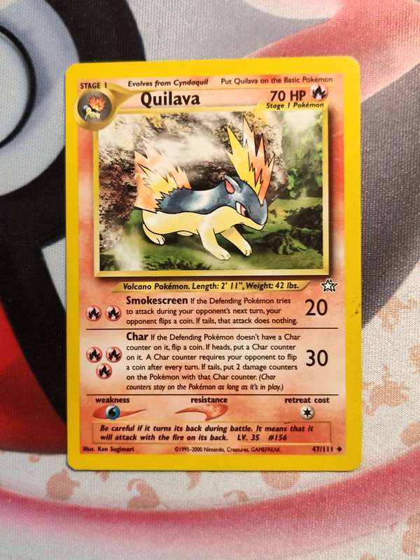 Pokemon Trading Card Game - Quilava #47 Pokemon Neo Genesis (2)