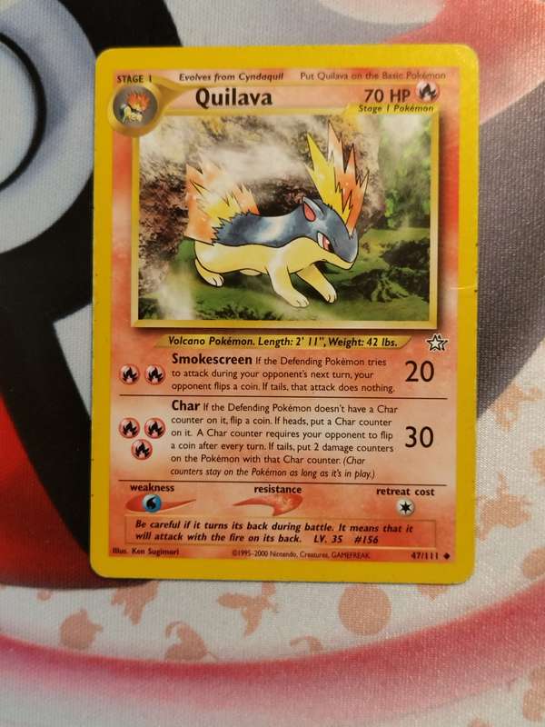 Pokemon Trading Card Game - Quilava #47 Pokemon Neo Genesis (1)
