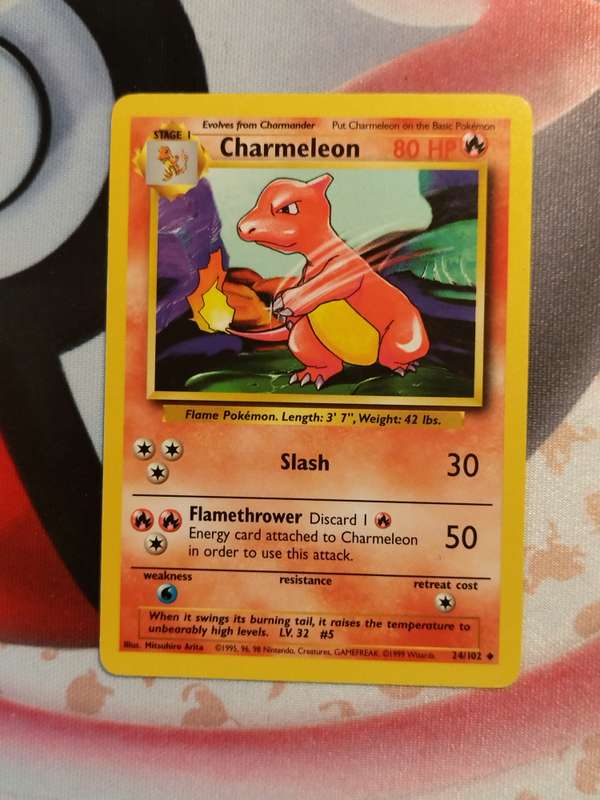 Pokemon Trading Card Game - Charmeleon #24 Pokemon Base Set (2)