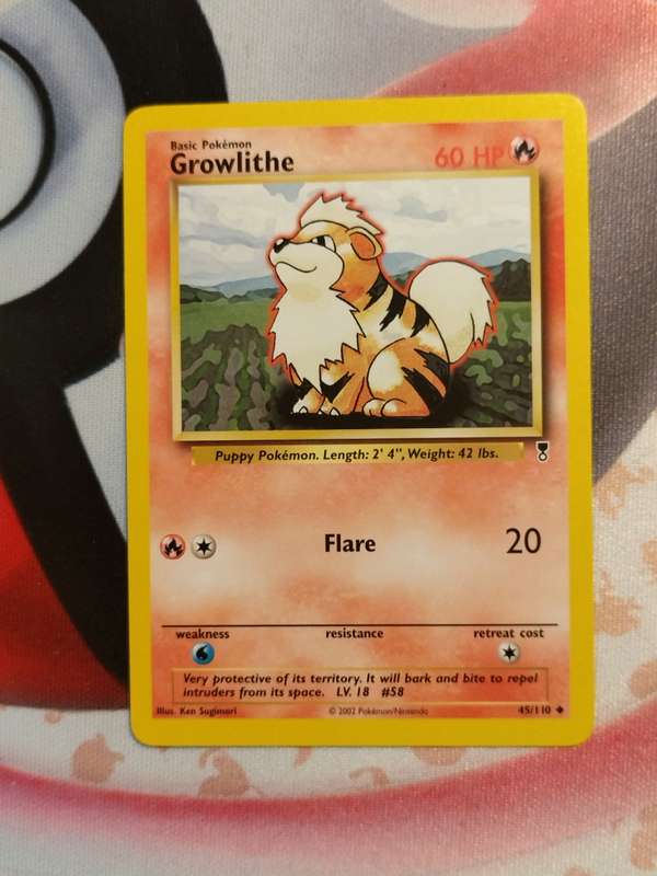 Pokemon Trading Card Game - Growlithe #45 Pokemon Legendary Collection