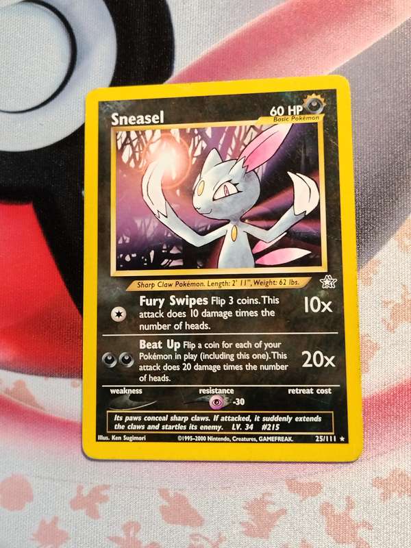 Pokemon Trading Card Game - Sneasel #25 Pokemon Neo Genesis
