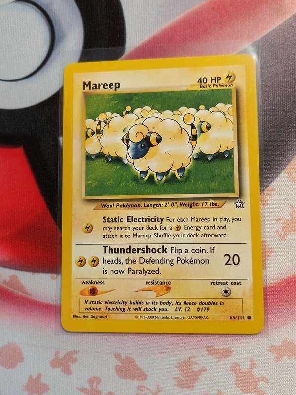 Pokemon Trading Card Game - Mareep #65 Pokemon Neo Genesis (3)