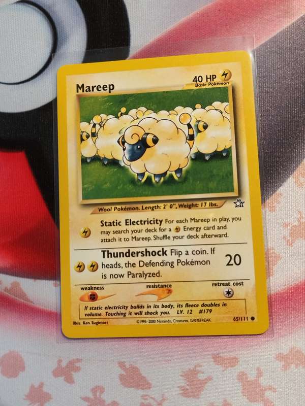 Pokemon Trading Card Game - Mareep #65 Pokemon Neo Genesis (2)
