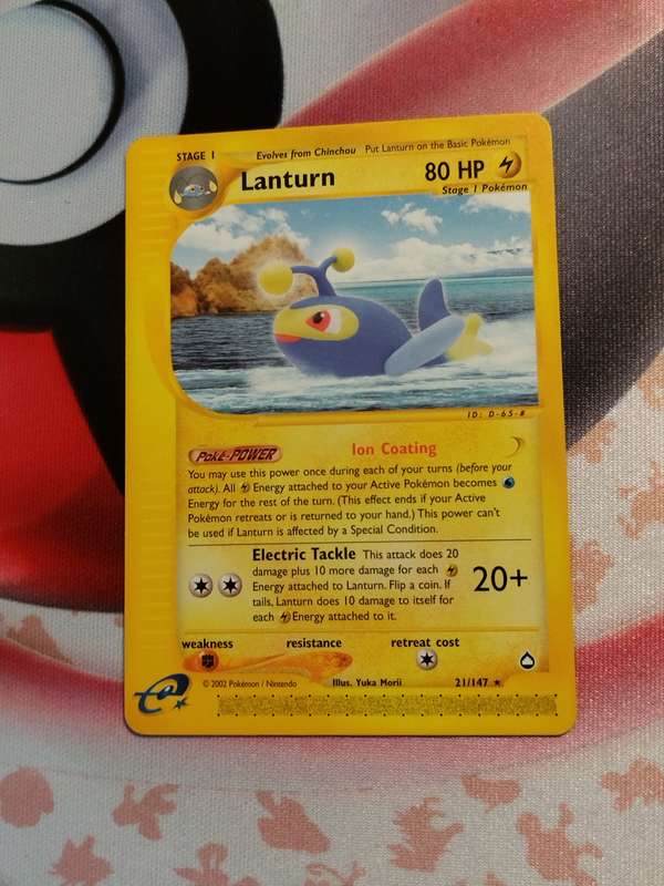 Pokemon Trading Card Game - Lanturn #21 Pokemon Aquapolis