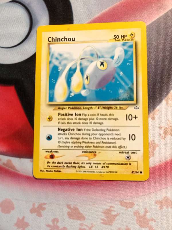 Pokemon Trading Card Game - Chinchou #42 Pokemon Neo Revelation