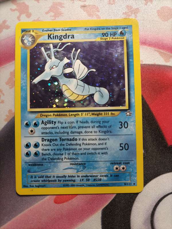 Pokemon Trading Card Game - Kingdra 8/111 Neo Genesis Holo Rare WOTC
