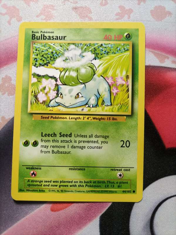 Pokemon Trading Card Game - Bulbasaur #44 Pokemon Base Set - 1