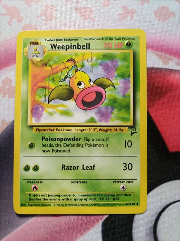 Pokemon Trading Card Game - Weepinbell #64 Pokemon Base Set 2