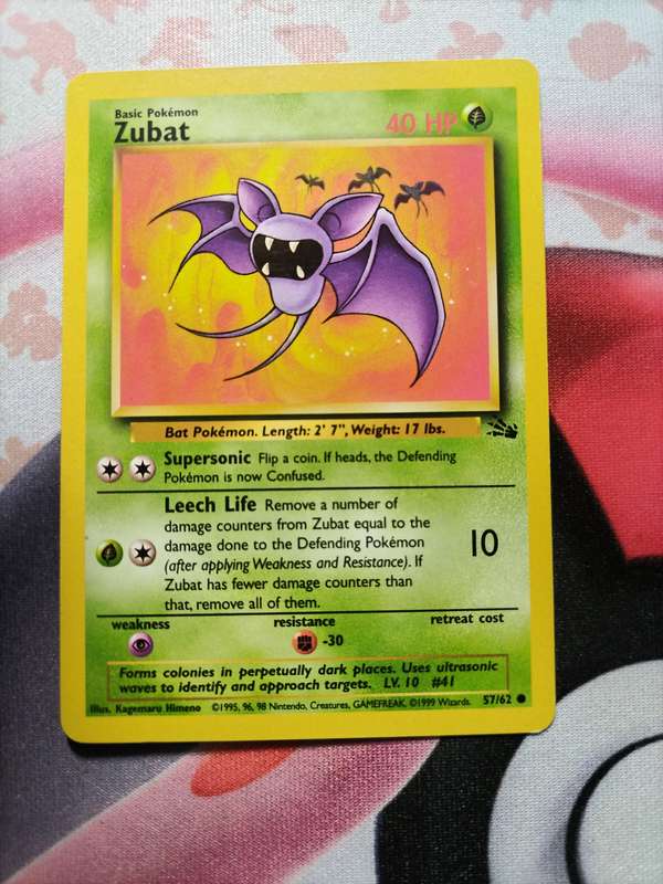 Pokemon Trading Card Game - Zubat #57 Pokemon Fossil - 2