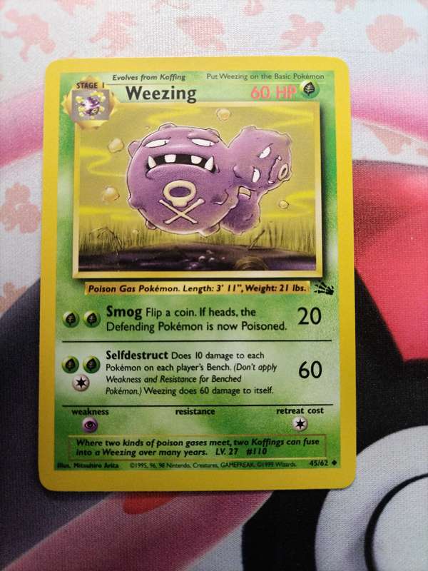 Pokemon Trading Card Game - Weezing #45 Pokemon Fossil 1