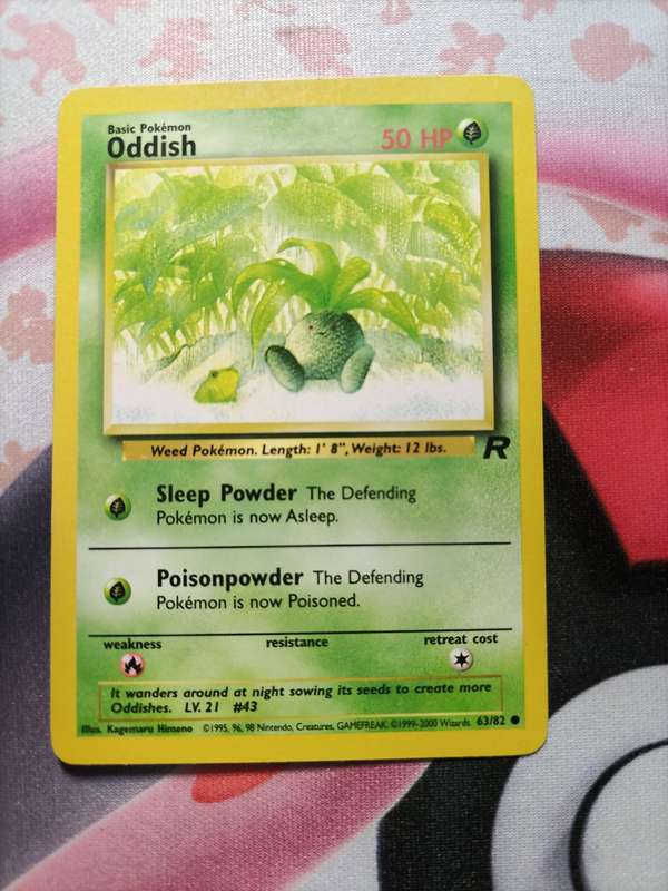 Pokemon Trading Card Game - Oddish #63 Pokemon Team Rocket 2