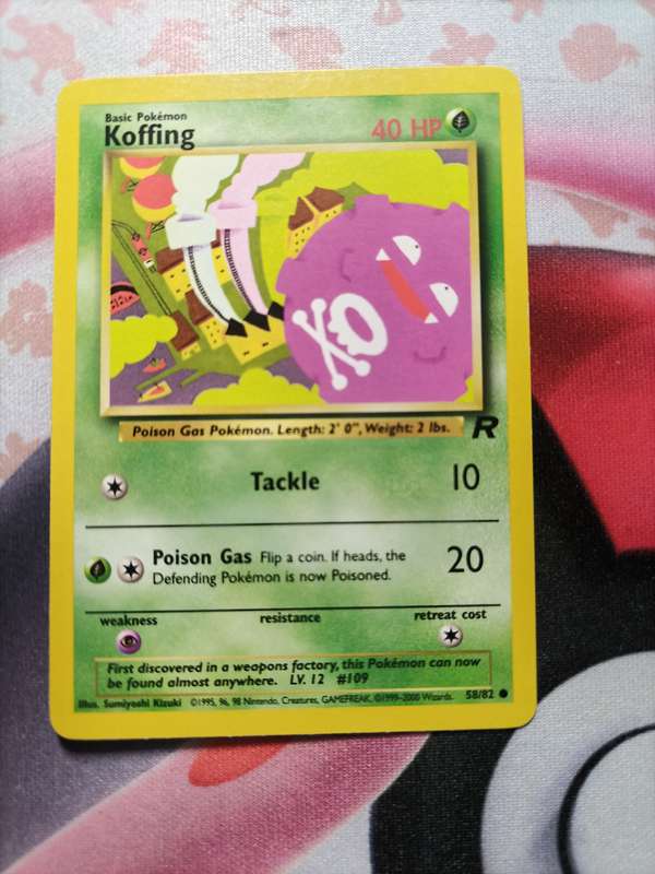 Pokemon Trading Card Game - Koffing #58 Pokemon Team Rocket -2
