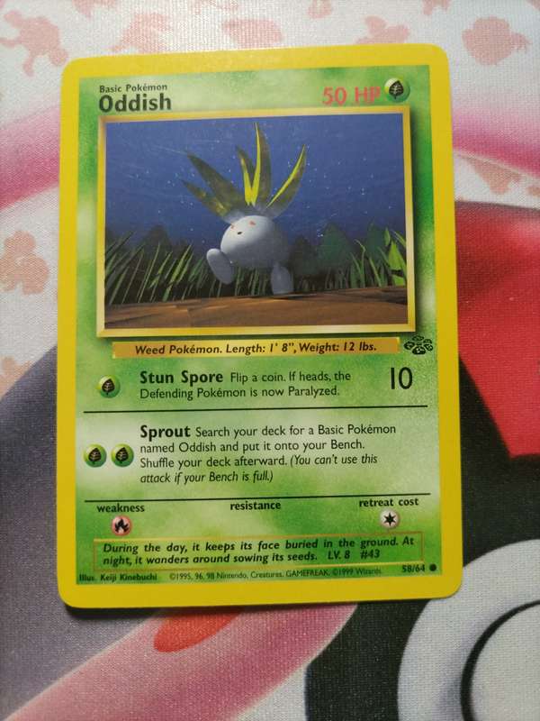 Pokemon Trading Card Game - Oddish #58 Pokemon Jungle - 3
