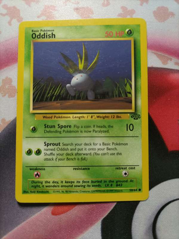 Pokemon Trading Card Game - Oddish #58 Pokemon Jungle - 2