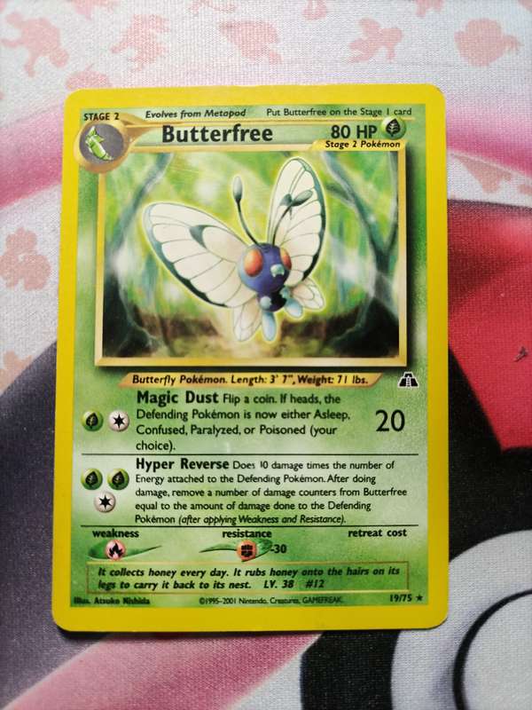 Pokemon Trading Card Game - Butterfree #19 Pokemon Neo Discovery