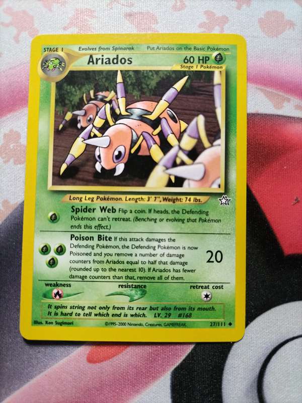 Pokemon Trading Card Game - Ariados #27 Pokemon Neo Genesis -2