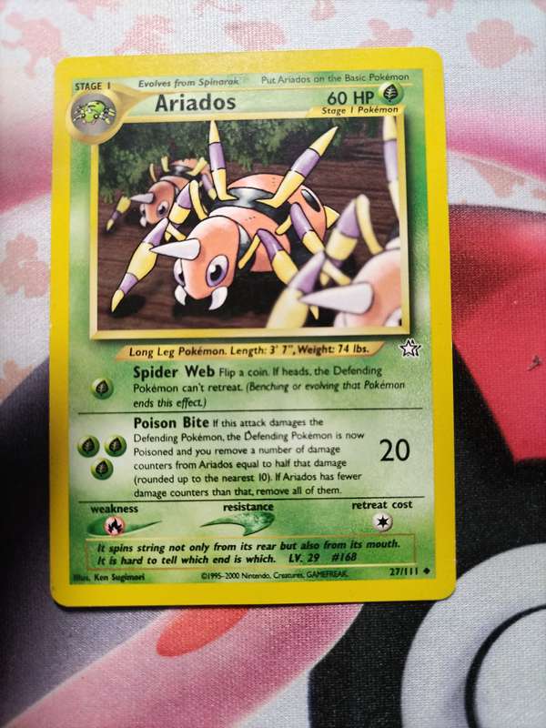 Pokemon Trading Card Game - Ariados #27 Pokemon Neo Genesis -1