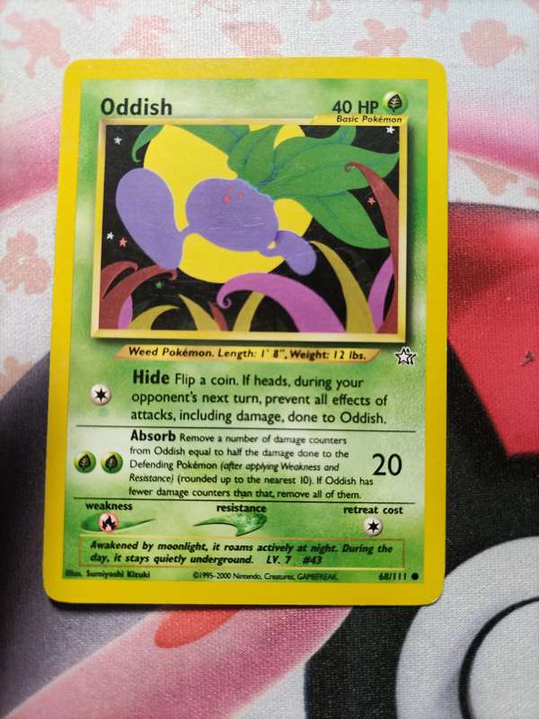 Pokemon Trading Card Game - Oddish #68 Pokemon Neo Genesis