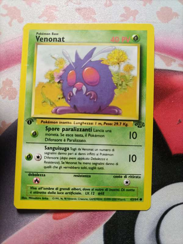 Pokemon Trading Card Game - Venonat [1st Edition] #63 Pokemon Jungle - Italian