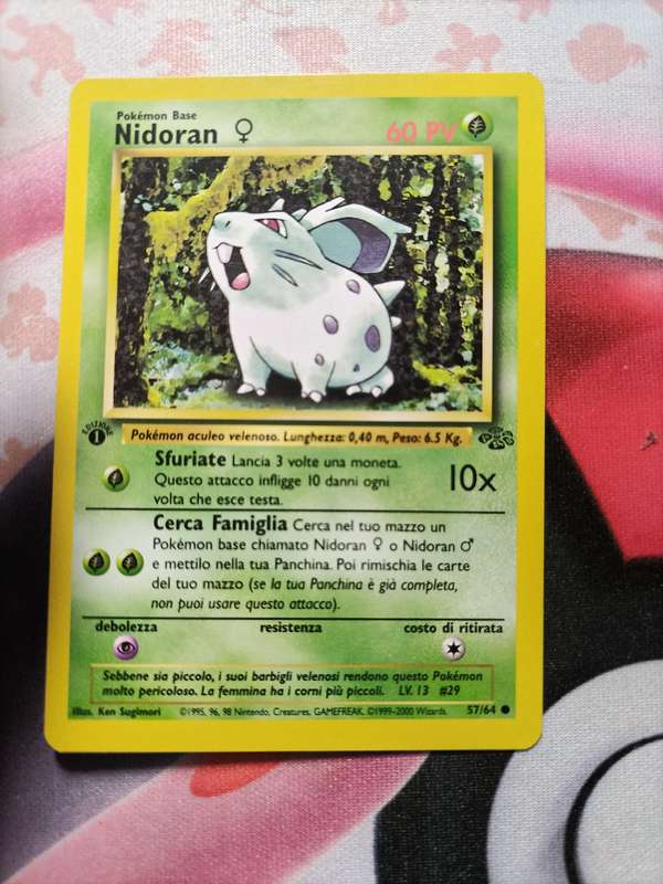 Pokemon Trading Card Game - Nidoran [1st Edition] #57 Pokemon Jungle - Italian