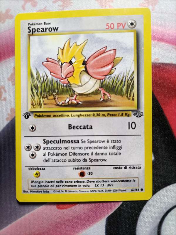 Pokemon Trading Card Game - Spearow [1st Edition] #62 Pokemon Jungle - 2 [Italian]