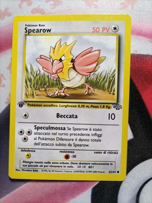 Pokemon Trading Card Game - Spearow [1st Edition] #62 Pokemon Jungle - 1 [Italian]