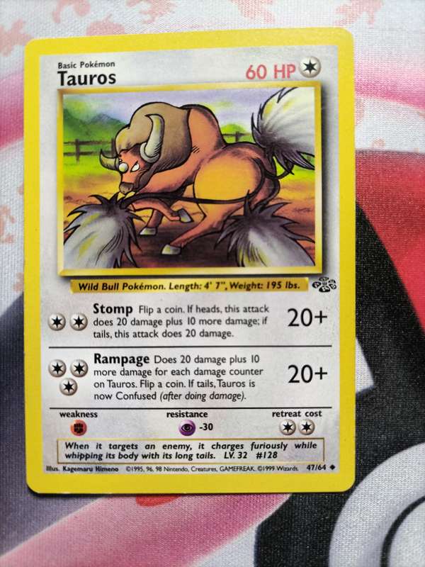 Pokemon Trading Card Game -  Tauros #47 Pokemon Jungle