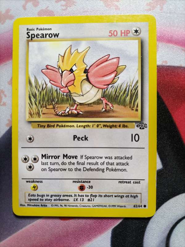 Pokemon Trading Card Game -  Spearow #62 Pokemon Jungle - 2