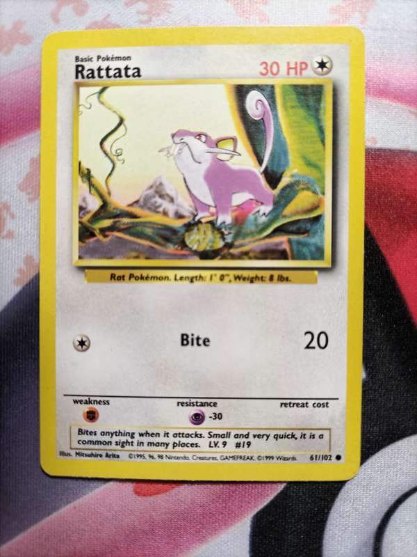 Pokemon Trading Card Game - Rattata #61 Pokemon Base Set - 3