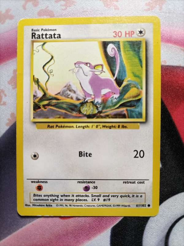 Pokemon Trading Card Game - Rattata #61 Pokemon Base Set - 2
