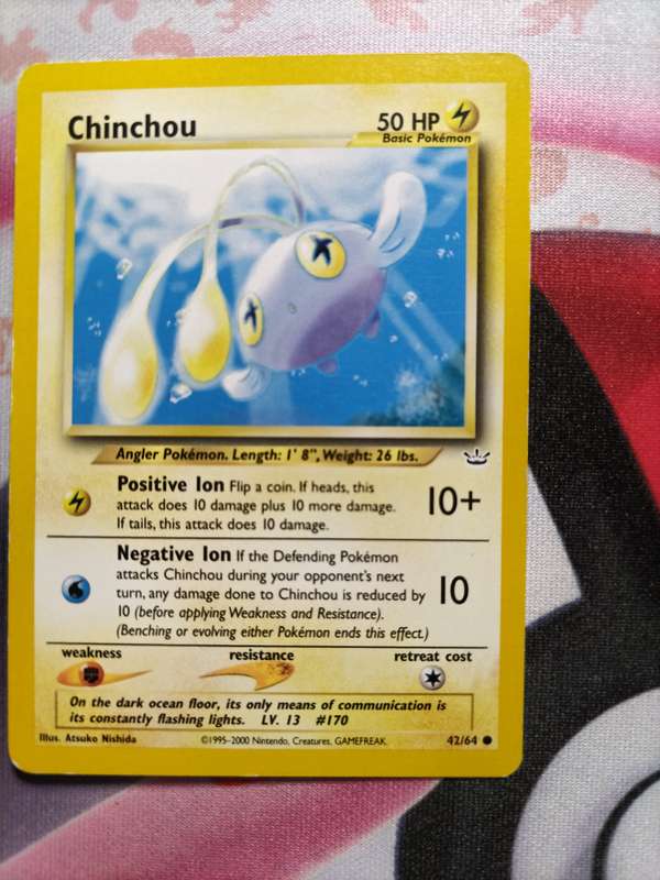 Pokemon Trading Card Game -  Chinchou #42 Pokemon Neo Revelation - 1