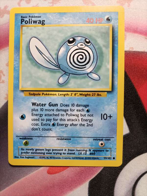 Pokemon Trading Card Game -  Poliwag #59 Pokemon Base Set - 2