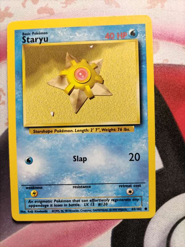 Pokemon Trading Card Game - Staryu #65 Pokemon Base Set - 5