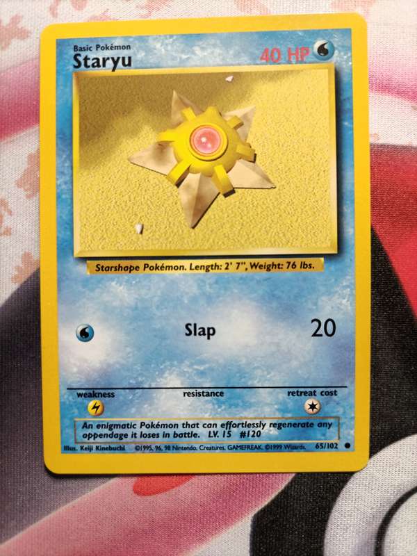 Pokemon Trading Card Game - Staryu #65 Pokemon Base Set - 4