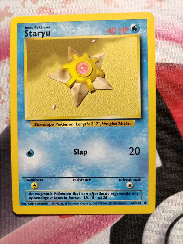 Pokemon Trading Card Game - Staryu #65 Pokemon Base Set - 3