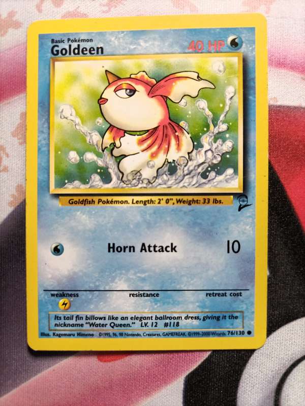 Pokemon Trading Card Game - Goldeen #76 Pokemon Base Set 2
