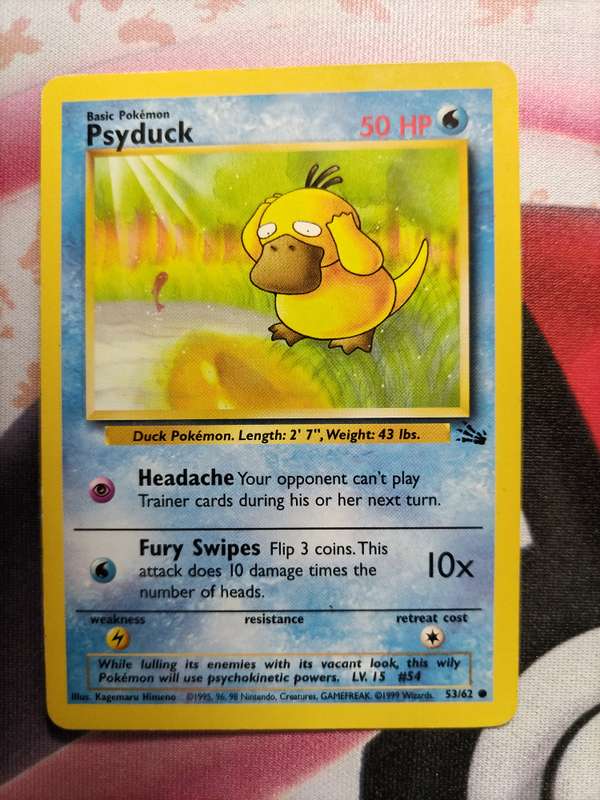 Pokemon Trading Card Game - Psyduck #53 Pokemon Fossil  - 2