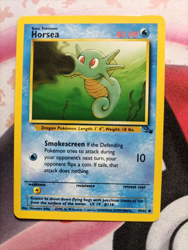 Pokemon Trading Card Game - Horsea #49 Pokemon Fossil - 2