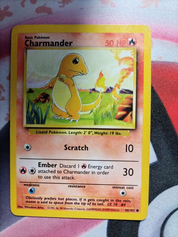 Pokemon Trading Card Game - Charmander #46 Pokemon Base Set - 1