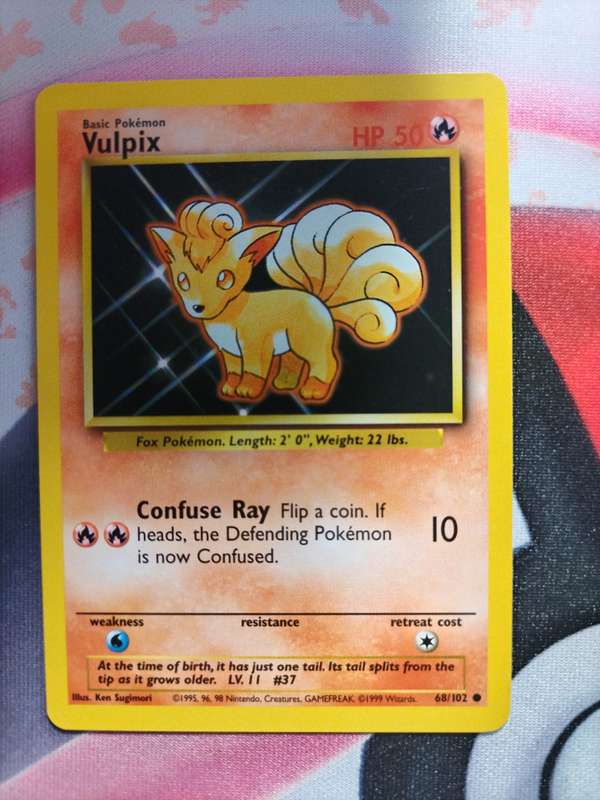 Pokemon Trading Card Game - Vulpix #68 Pokemon Base Set