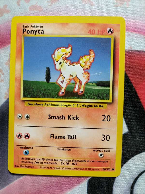 Pokemon Trading Card Game -  Ponyta #60 Pokemon Base Set - 2
