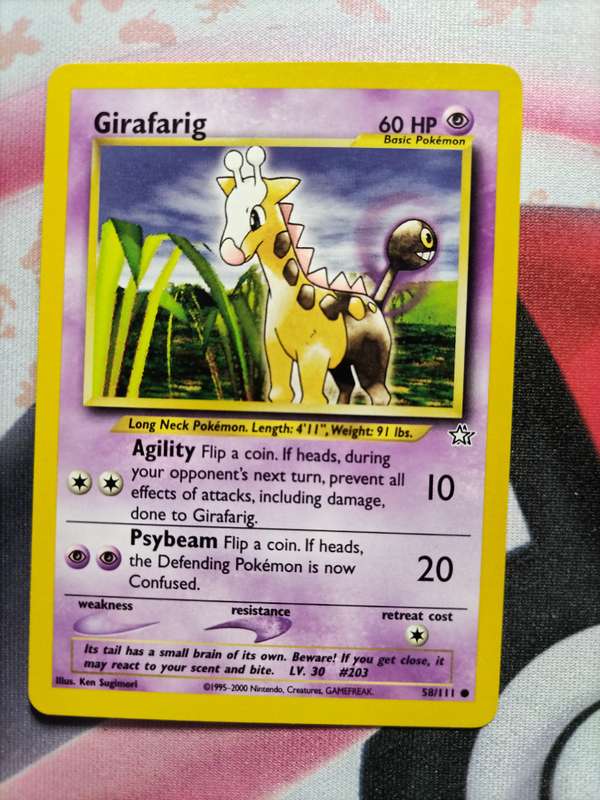 Pokemon Trading Card Game - Girafarig #58 Pokemon Neo Genesis