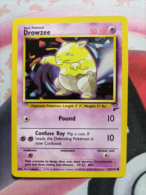 Pokemon Trading Card Game -  Drowzee #73 Pokemon Base Set 2