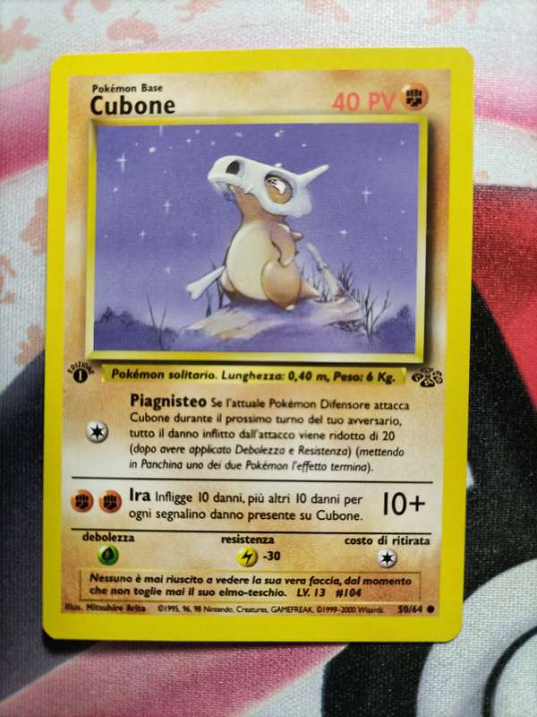 Pokemon Trading Card Game - Cubone [1st Edition] #50 Pokemon Jungle - Italian