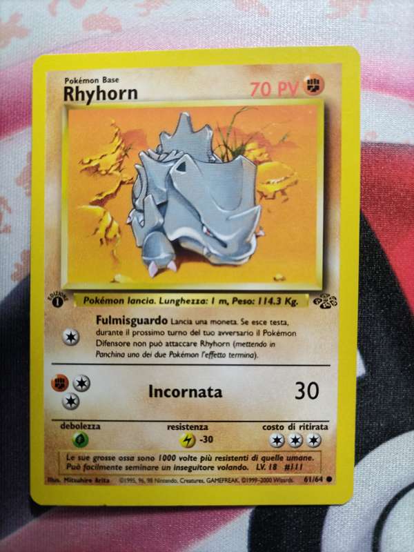 Pokemon Trading Card Game - Rhyhorn [1st Edition] #61 Pokemon Jungle - Italian