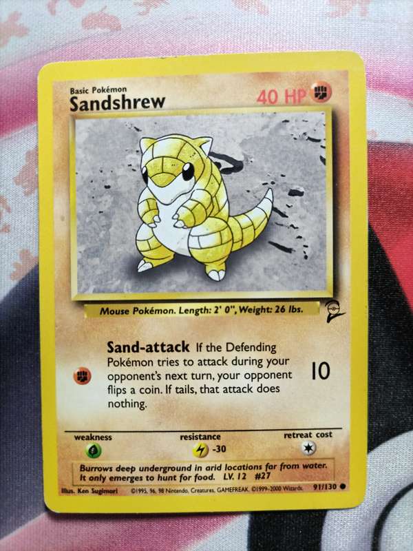 Pokemon Trading Card Game - Sandshrew #91 Pokemon Base Set 2 6
