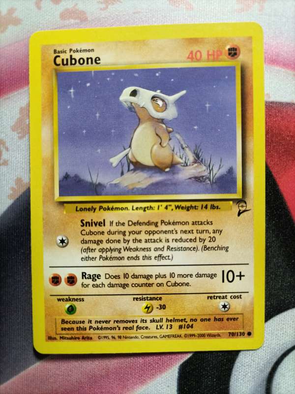 Pokemon Trading Card Game - Cubone #70 Pokemon Base Set 2