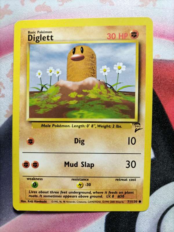 Pokemon Trading Card Game - Diglett #71 Pokemon Base Set 2 2