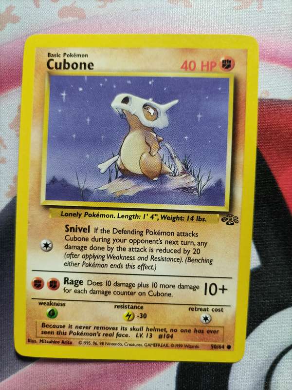 Pokemon Trading Card Game - Cubone #50 Pokemon Jungle 3